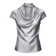 thumbnail image 4 of Camiseta de Manga Corta de Verano para las Mujeres Cuello de Vaca Color Sólido Casual, Camisetas de Manga Corta de las Mujeres Casual Elegante de Uso Diario, 4 of 7