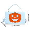 thumbnail image 3 of Bolso Bandolera Azul con Forma de Calabaza para Halloween | Material: Pu | 20,5 X 12 X 7 Cm | Ligero | Interior Compacto | Correa Ajustable, 3 of 6
