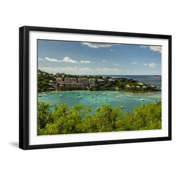 Caribbean, USA Virgin Islands, St John Scenic of Cruz Bay, Framed Art Print Wall Art by Jaynes Gallery Sold by Art.Com