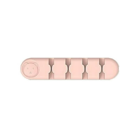 yuehao home textile storage wumedy durable silicone self-sticking desktop cable cord organizer silicone self pink