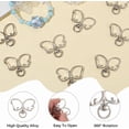 thumbnail image 5 of 1 Box 20Pcs Silver Swivel Snap Hooks Butterfly Key Chain Clip Bulk Metal Spring Alloy Rings Lobster Clasps Snap Buckle Cute Keychain Findings for Key Ring Clips DIY Crafts Jewelry Making, 5 of 8