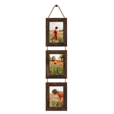 RLAVBL 4x6 Picture Frame Collage Wall Hanging Photo Frames, Brown
