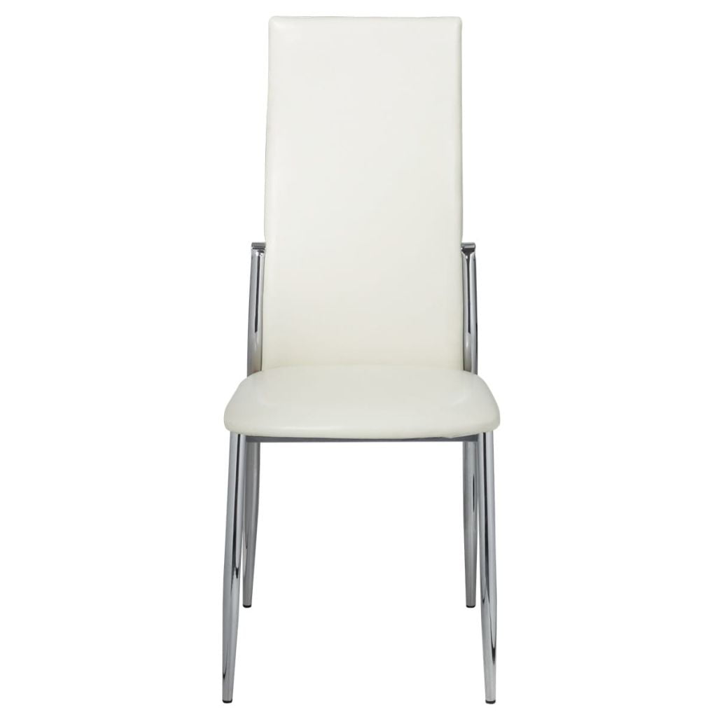 Kepooman 4pcs High Back Dining Chairs for Kitchen, White Kepooman 4pcs High Back Dining Chairs for Kitchen, White
