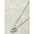 thumbnail image 3 of No Boundaries Silvertone Initial Bubble Letter Necklace, 1 Piece, Letter U, 3 of 3