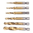 thumbnail image 4 of Broca de vástago hexagonal de 6 piezas, macho de roscar de acero de alta velocidad, chaflán, diseño de muesca en espiral para mecanizado, 4 of 14