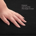 thumbnail image 4 of Pure Era Soft Plush Carpet Stair Treads Cover 16Pcs Bullnosed 9" x 30" Indoor Shaggy Rug Set Self Adhensive Back(Set of 16,Black), 4 of 11