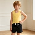 thumbnail image 5 of Atogsazn Toddler Baby Girls Summer Cotton Set Kids Casual Sleeveless Tank Tops & Shorts Outfit Trendy Yellow 12-24 Months Fashion, 5 of 9