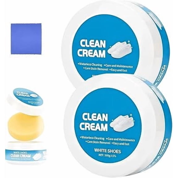 White Shoe Cleaner Cream with Sponge, Sneaker Cleaning Kit
