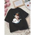 thumbnail image 1 of Halloween T-shirt - Kids' Halloween T-Shirt - Cute Mummy & Ghost Graphic Tee, Soft orange Shirt for Boys & Girls, Casual Round Neck Top, Halloween Clothes, Kids Casual Wear, Playful Kids Desi, 1 of 6