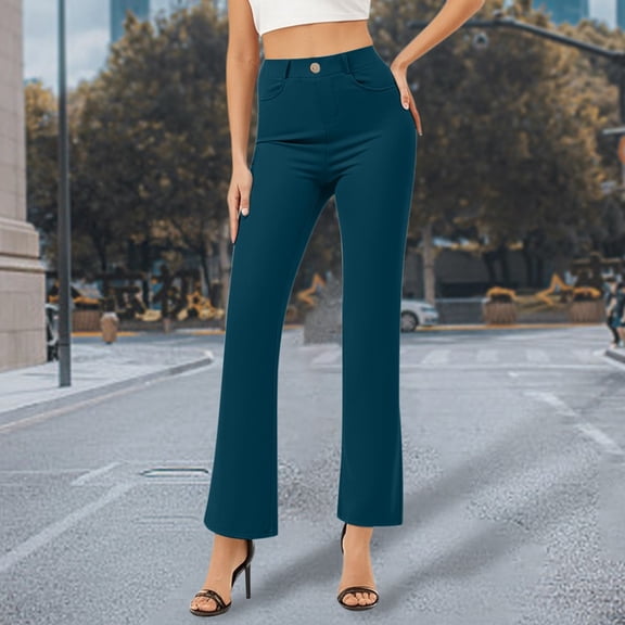 Women’s Pants High Waisted Wide Leg Baggy Navy Pant Casual Outfits Comfy Pants Womens Office Pants Womens Clothing