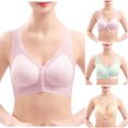 thumbnail image 2 of NIEWTR Bras for Seniors New Front Closure Bras for Older Women, Bra for Women Front Closure No Underwire Bra(Purple,3XL), 2 of 8