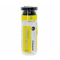 DUNLOP Pro Squash Double Yellow Dot 3 Ball Tube