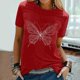thumbnail image 1 of ICHUANYI Clearance Women's Shirt Tees Funny Cute Short Sleeve Fall T Shirt Print Shirt Gift Tops Blouse Gift For Women(Red, S) ICHUANYI WER2023081206738, 1 of 6