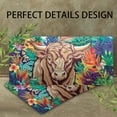 thumbnail image 4 of Bull among tropical leaves Funny Personalized License Plate Rust-proof Stainless Steel Metal License Plate Suitable For Men And Women 12.2" x 6.2", 4 of 7
