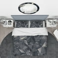 thumbnail image 2 of Designart 'Geometric Triangular Shades of Black' Modern & Contemporary Duvet Cover Set, 2 of 4