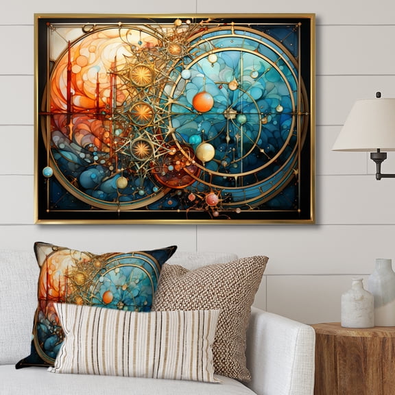 Designart "Mandalas Of Asian Painting III" Asian Art Floater Framed Canvas Print