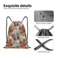 thumbnail image 4 of Bingfone Cute Dogs Puppy Drawstrings Backpacks Bags for Men Women Gym Drawstrings Bag-Small, 4 of 6
