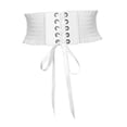 thumbnail image 4 of Cinturón de Mujer Cinturón de cinturo Fajas de Corsé Elástico Cinturón de de material cuero Artificial Y , Blanco, Los 60-80cm Blanco B Yinane Cinturón elástico ancho para mujer, 4 of 5
