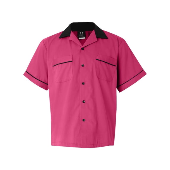Hilton HP2244 Women's GM Legend Bowling Shirt - Pink/ Black - Medium