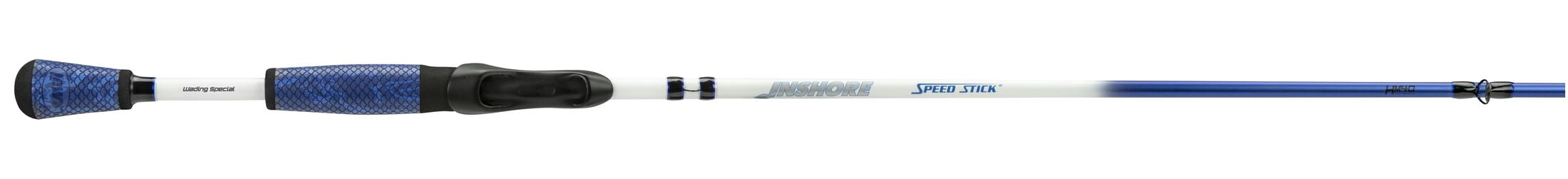 Lew's Inshore Speed Stick Casting Fishing Rod, 6-Foot 6-Inch Med Power Fast Action Rod, Wading Special, Blue/White