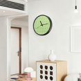 thumbnail image 6 of Indoor 12' Voice-Activated Luminous Decoration Wall Clock With LED Night Light Light Green Gingham, 6 of 8
