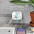 thumbnail image 3 of 3-Outlet Surge Protector, Multi Plug Outlet Extender Power Strip with 2 USB Wall Charger(Smart 2.4A), 490 Joules, ETL Listed, Outlet Adapter for Home, School, Office, 3 of 4