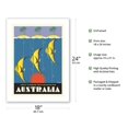 thumbnail image 2 of Great Barrier Reef - Queensland Australia - Moorish Idol Fish - Vintage Advertising Poster by Gert Sellheim c.1937 - Fine Art Matte Paper Print (Unframed) 18x24in, 2 of 4