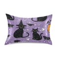 thumbnail image 7 of Yayeee Pillowcase Standard Size Set of 2 Satin Wrinkle Resistant Pillow Case, Halloween Cats, 7 of 7