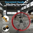 thumbnail image 5 of Pro 30" Heavy Duty Metal Drum Fan, 14000 CFM High Velocity Floor Fan, 3-Speed, 5in Solid Wheels Movable Industrial Drum fan for Commercial, Warehouse, Patio, Shop, Garage, Barn, 5 of 8