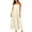 Beige, variant on Summer Dresses for Women 2024 Women's Casual Comfortable Color Sexy Top Chest Mid-length Dress Neck Dress