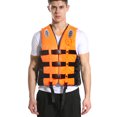 thumbnail image 2 of Chaleco salvavidas para adultos con silbato para natación, canotaje, boya deportiva, chaqueta (naranja L) Hugtrwg Para estrenar, 2 of 9