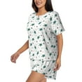 thumbnail image 2 of Lsque Hand Drawn Turtle Women's Short-Sleeved Pajama Set - 2 Piece Soft and Lightweight Sleepwear Set-XX-Large, 2 of 9