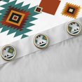 thumbnail image 4 of Manfei Tribal Aztec Kitchen Curtains, Boho Geometric Black Out Curtains Pack of 2 (42x63 Each), Teal, Orange and White, 4 of 6