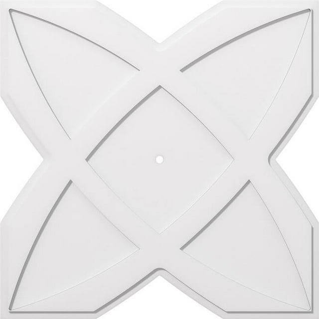 Ekena Millwork CMP40TS-01000 40 in. OD x 1 in. ID Square Titus Architectural Grade PVC Contemporary Ceiling Medallion