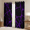 thumbnail image 2 of Erosebridal Purple Stripes Curtains for Living Room,Geometric Lines 30%-50% Blackout Curtains Set of 2 (38x45),Abstract Geometric Curtains and Drapes (38x45),Abstract Room Decoration, 2 of 6