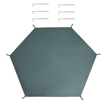 Unique Bargains 1 Set Waterproof Tent Tarp with Ground Nail Tent Floor Waterproof Camping Tarp 124.02"x106.30" Gray