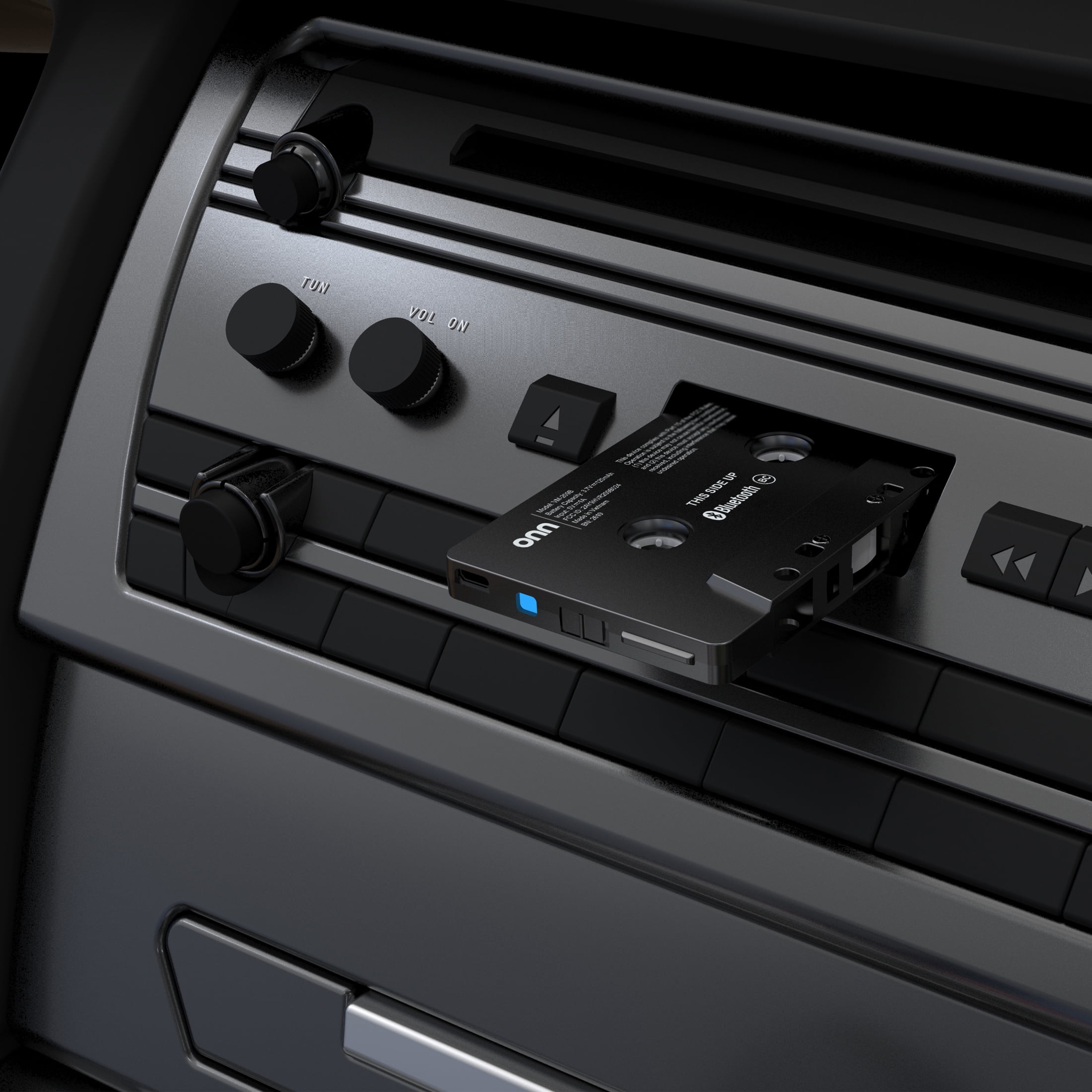 onn Wireless Cassette Adapter with Bluetooth Wireless Technology
