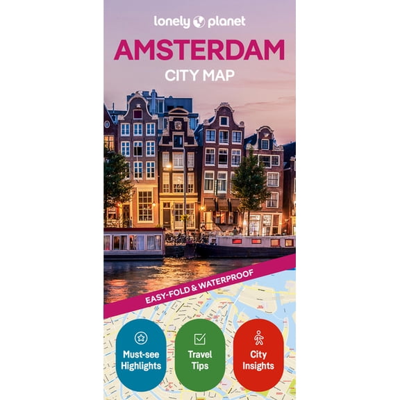 Compact City Planning Maps Lonely Planet Amsterdam City Map: Durable, Waterproof, Easy-Fold Planning Map with Attractions & Walking Tours, (Paperback)