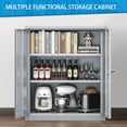 thumbnail image 6 of Superday 36" Metal Storage Cabinet, Garage Storage Cabinet with Locking Doors and Adjustable Shelves, Steel Lockable Storage Cabinet, Tool Cabinet for Home Office, Garage, School（Dark Grey）, 6 of 7