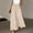 A396 Beige, variant on Palazzo Pants for Women High Waisted Paperbag Trousers Button Front Detail Wide Leg Bottoms Ruffle Waist Flowy Swing Slacks Elegant Summer Holidaywear