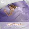 thumbnail image 4 of Ombre Duvet Cover Set Queen Size, Violet Purple Gradient 4 Piece Soft Microfiber Bedding Set with 1 Duvet Cover, 1 Flat Sheet, 2 Pillowcases, 4 of 9