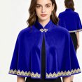 thumbnail image 7 of WRFWUL Women's Velvet Capelet Vintage Victorian Warm Poncho Evening Party Wedding Bride Cosplay Costume, 7 of 7