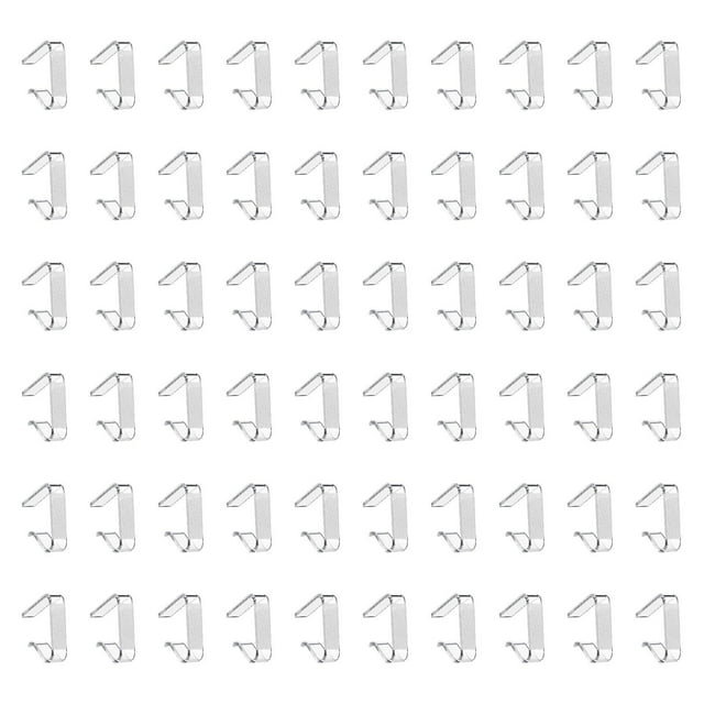 CLIPS de MELLA de 60 PCS CUBIERTAS de CUBIERTA de CUBIERTA Multipropósito clips de soporte transparente moderno para un restaurante para acampar de 6x5x1.5 cm