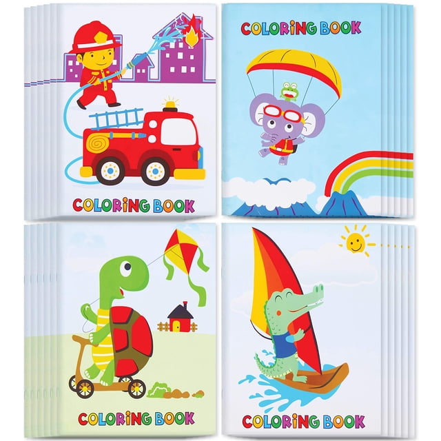 Neliblu Increíbles Libros para Colorear para Niños, Libros para Colorear de Fiesta a Granel para la Escuela O Fiestas, Juego de 24