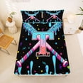 thumbnail image 2 of Manfei Ball Games Bed Sheets,Baseball Ice Cream King Sheets For Monogrammed T Lover 4 Pieces, 2 of 5