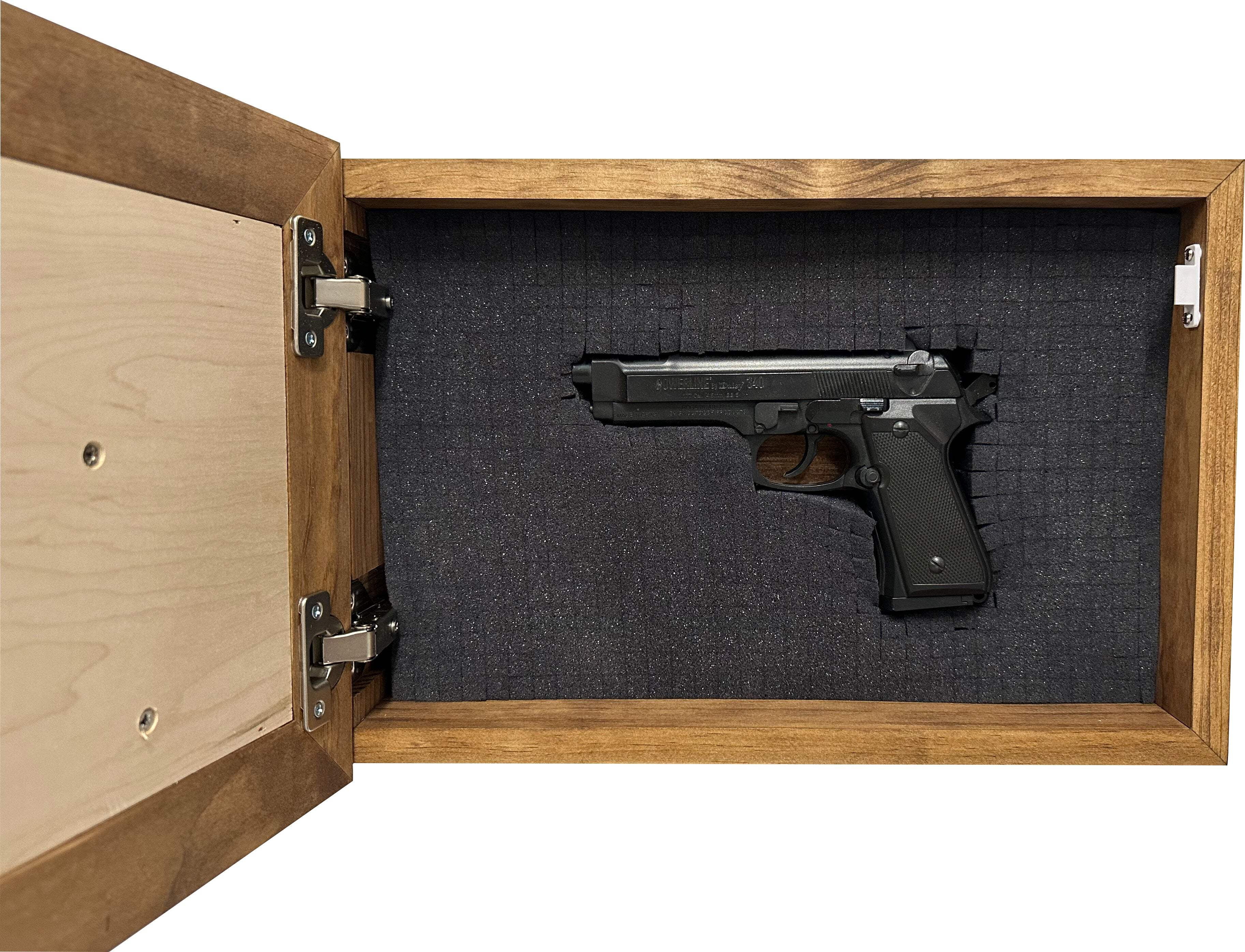 Bellewood Designs Decorative Secured Gun Storage Cabinet with Family Branches (Early American)