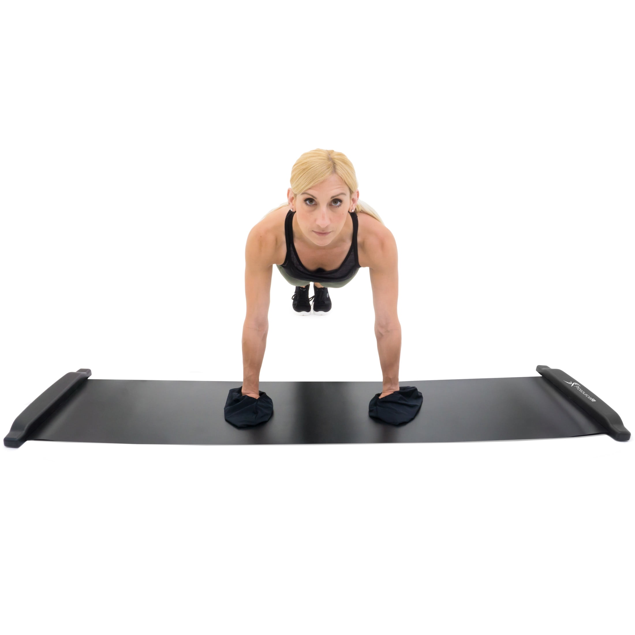 ProsourceFit Slide Board Mat 6-ft with Booties & Carrying Bag for Exercise