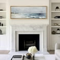thumbnail image 3 of IDEA4WALL Extra Large Framed Canvas Print Wall Art Watercolor Coastal Landscape Fine Art Beach Seaside Ocean Wave Wall Decorative Oversized Artwork Relax/Calm for Living Room - 60"x20", 3 of 5