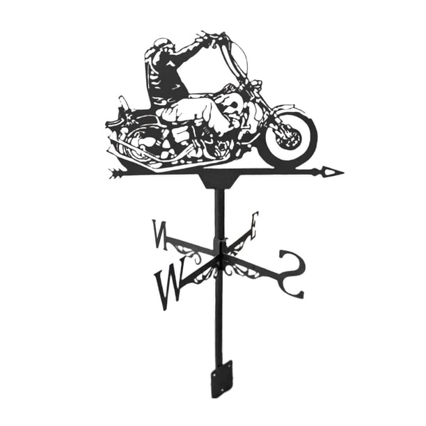 Ounissouiy Metal Weathervane Farm Home Garden Yard Stake Decoration Crafts Roof Jardín y Patio Motocicleta