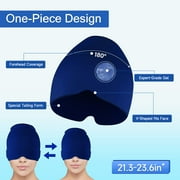 Headache Relief Hat, Ice Cap for Migraines Tension Sinus Headache Relief, Snugly Fit for Head Ice Pack Cap with Gel Ice for Headache Migraine Relief, Compressed Therapy Headache Relief Cap